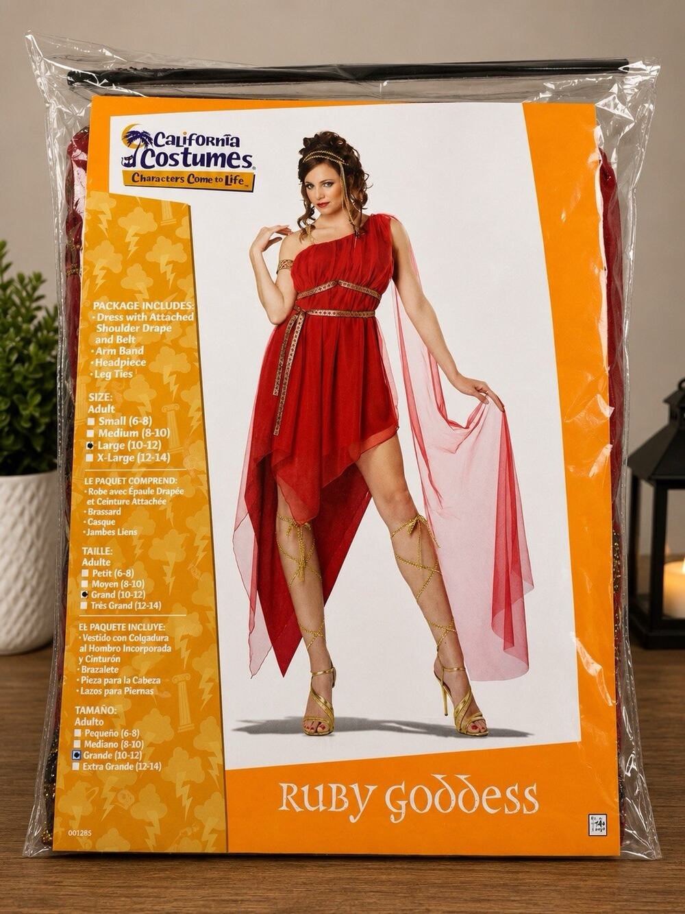 California Costumes Ruby Goddess Greek Roman Adult Large 10-12 Costume